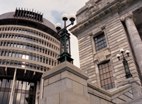 Image Source: Tourism New Zealand. The Beehive, Parliament Buildings, Wellington City, New Zealand
