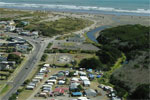 A view of Himatangi Beach Holiday Park from above